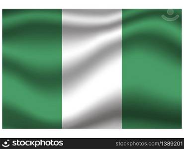 Nigeria National flag. original color and proportion. Simply vector illustration background, from all world countries flag set for design, education, icon, icon, isolated object and symbol for data visualisation