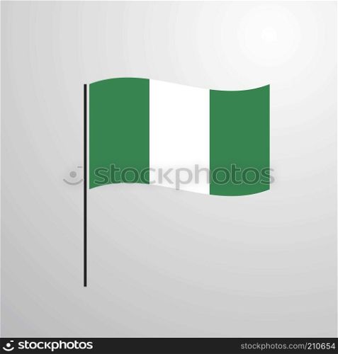 Nigeria waving Flag