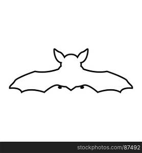 Night bat black icon .