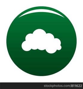 Night cloud icon. Simple illustration of night cloud vector icon for any design green. Night cloud icon vector green
