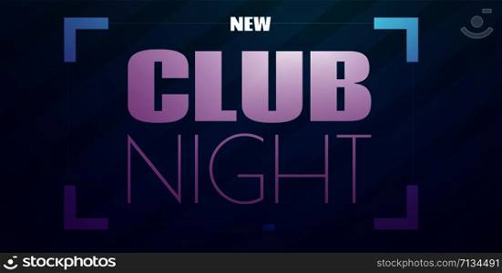Night club concept banner. Cartoon illustration of night club vector concept banner for web design. Night club concept banner, cartoon style