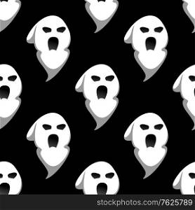 Night ghost halloween seamless pattern suitable for Halloween design