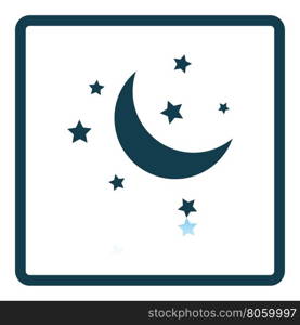 Night icon. Shadow reflection design. Vector illustration.