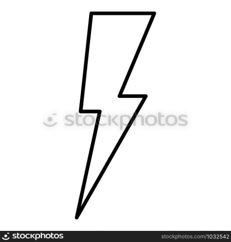 Night lightning bolt icon. Outline night lightning bolt vector icon for web design isolated on white background. Night lightning bolt icon, outline style