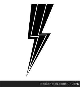Night lightning bolt icon. Simple illustration of night lightning bolt vector icon for web design isolated on white background. Night lightning bolt icon, simple style