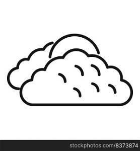 Night moon cloud icon outline vector. Cold sunshine. Sky overcast. Night moon cloud icon outline vector. Cold sunshine