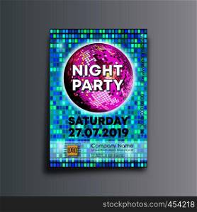 Night party background template, designed for poster, flyer, brochure cover, typography or other printing products. Vector illustration.. Night party background template, designed for poster, flyer, brochure cover, typography or other printing products