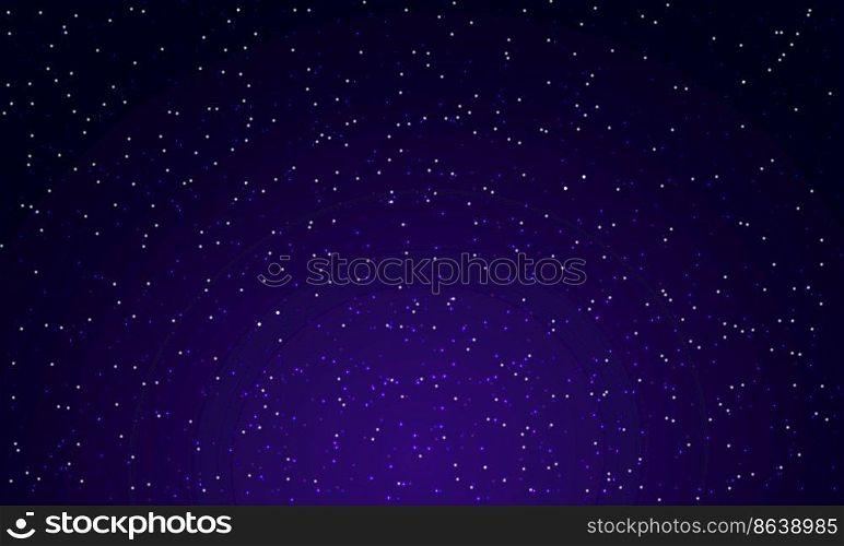 Night shining starry sky purple space background with stars cosmos illustration.