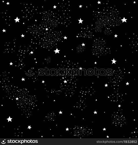 Night sky background stars and vector illustration