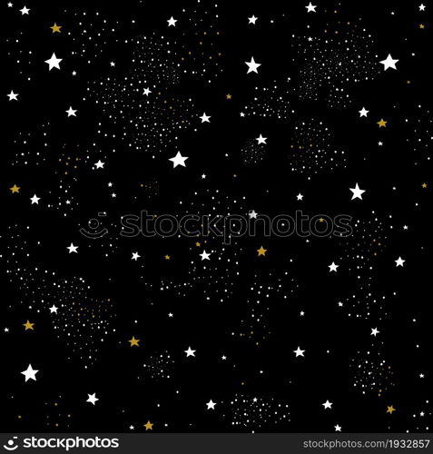 Night sky background stars and vector illustration