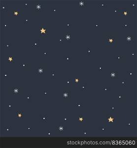 Night sky background stars and vector illustration