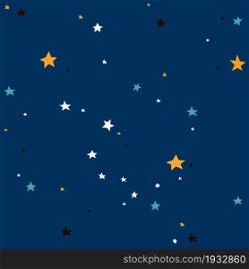 Night sky blue background stars vector illustration