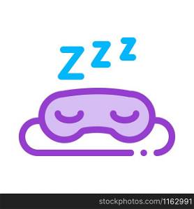 Night Sleep Eyes Mask Icon Vector. Outline Night Sleep Eyes Mask Sign. Isolated Contour Symbol Illustration. Night Sleep Eyes Mask Icon Outline Illustration