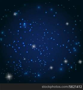 Night Star Sky Vector Illustration Background. EPS10.