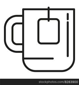 Night tea mug icon outline vector. Insomnia sleep. Awake treatment. Night tea mug icon outline vector. Insomnia sleep