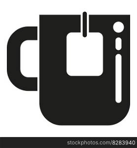 Night tea mug icon simple vector. Insomnia sleep. Awake treatment. Night tea mug icon simple vector. Insomnia sleep