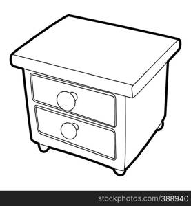 Nightstand icon. Isometric 3d illustration of nightstand vector icon for web. Nightstand icon, isometric 3d style
