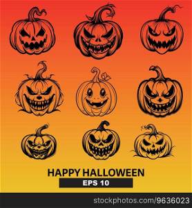 Nine Spooky Jack-o-Lanterns for Halloween