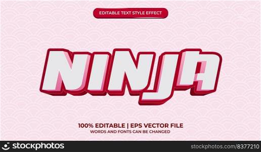 Ninja editable text effect