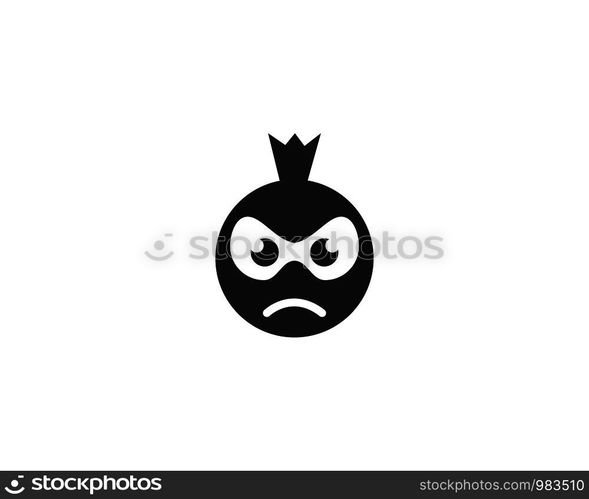 Ninja Face logo vector template