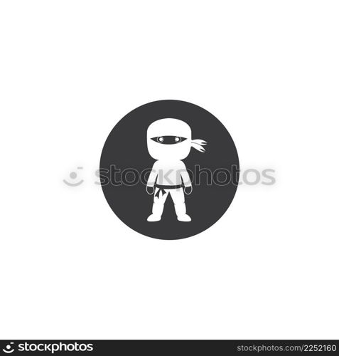 Ninja icon vector illustration logo template