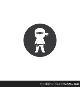 Ninja icon vector illustration logo template