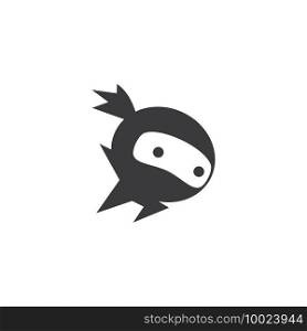 Ninja illustration logo vector template 