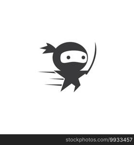 Ninja illustration logo vector template 