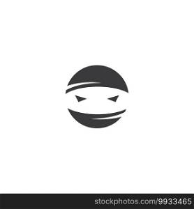 Ninja illustration logo vector template 