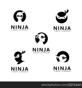 Ninja logo icon vector illustration