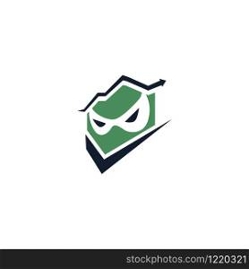Ninja management logo design, Trade Bull Chart, financial logos. Business analysis.