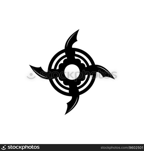 Ninja Shuriken logo vector template