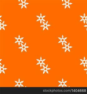 Ninja stars pattern vector orange for any web design best. Ninja stars pattern vector orange