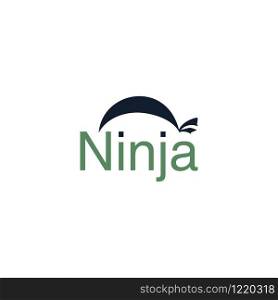 Ninja vector logo design template.