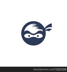 Ninja vector logo design template.