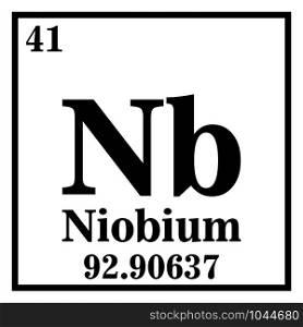 Niobium Periodic Table of the Elements Vector illustration eps 10.. Niobium Periodic Table of the Elements Vector illustration eps 10