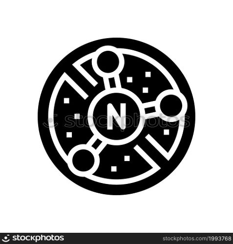 nitrate free cosmetic glyph icon vector. nitrate free cosmetic sign. isolated contour symbol black illustration. nitrate free cosmetic glyph icon vector illustration