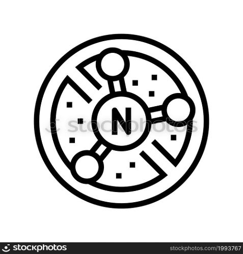 nitrate free cosmetic line icon vector. nitrate free cosmetic sign. isolated contour symbol black illustration. nitrate free cosmetic line icon vector illustration