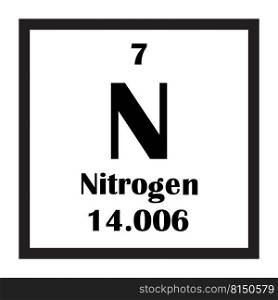 Nitrogen chemical element icon vector illustration design