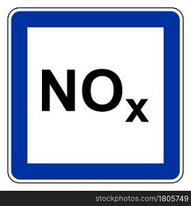Nitrogen oxides and road sign