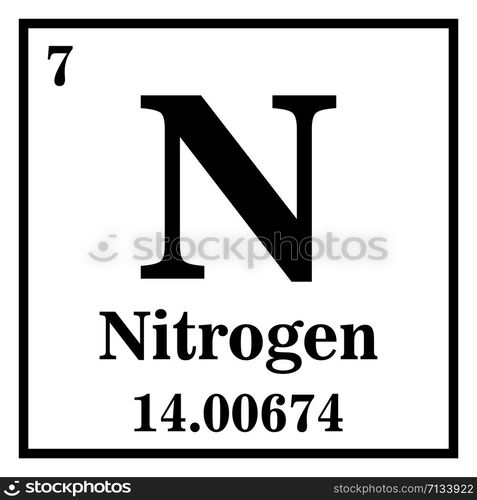 Nitrogen Periodic Table of the Elements Vector illustration eps 10 ...