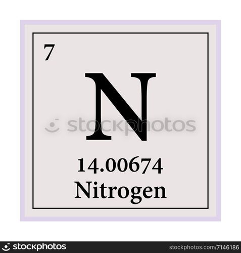 Nitrogen Periodic Table of the Elements Vector illustration eps 10 ...