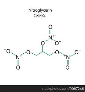 nitroglecyrin formula. Organic food. Vector illustration. EPS 10.. nitroglecyrin formula. Organic food. Vector illustration.