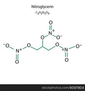 nitroglycerine formula. Organic food. Vector illustration. EPS 10.. nitroglycerine formula. Organic food. Vector illustration.