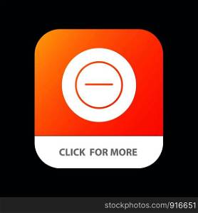 No, Add, Less Mobile App Button. Android and IOS Glyph Version
