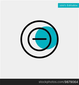 No, Add, Less turquoise highlight circle point Vector icon