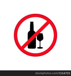 No alcohol sing on white background vector illustration EPS 10