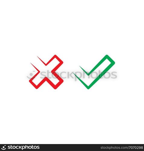 no and yes checkmark icon symbol element