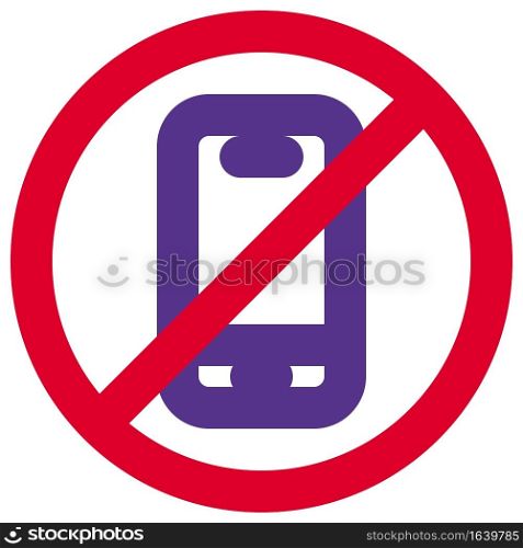 No cell phone allowed in a specific store line
