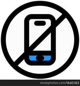 No cell phone allowed in a specific store line